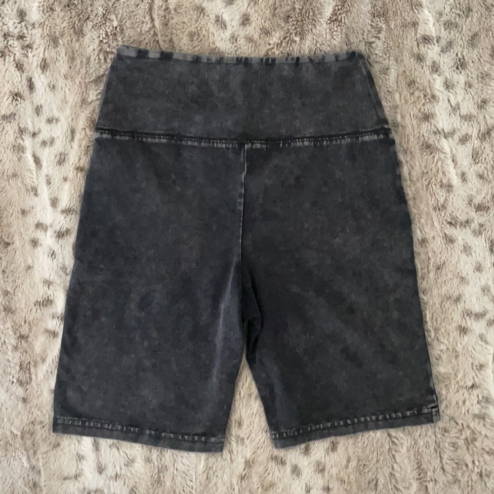 Ten Sixty Sherman Black Acid wash shorts